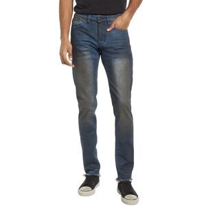 Six Week Residency Mens Raw Edge Skinny Jeans 36 Desert Oasis Indigo - NWT $240
